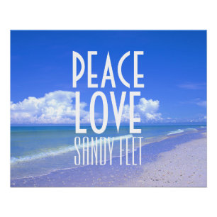 Póster Paz, Amor, Sandy Feet