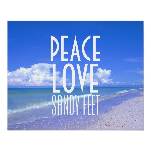 Póster Paz, Amor, Sandy Feet (Frente)