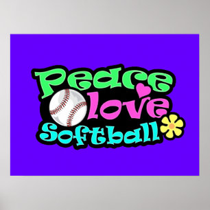 Poster Paz, Amor, Softball