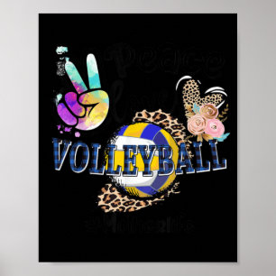 Poster Paz Amor Voleibol Mãe Vida Mãe Avó Leop