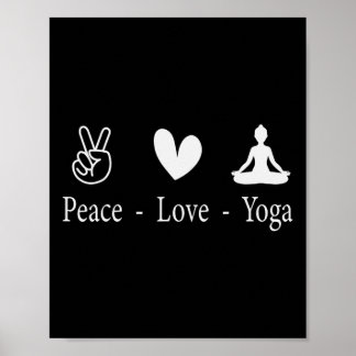 Poster Paz Amor Yoga - Amantes de Yoga
