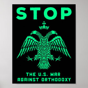 Poster Paz Cristã Contra Guerra Ortodoxa da Rússia Orient
