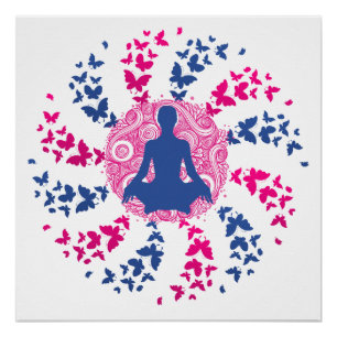 Póster paz de espírito positiva da energia da meditaçã