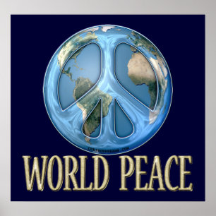 Póster Paz de mundo