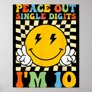 Poster Paz Dígitos Únicos Sou 10 Rosto Sorridente Anivers