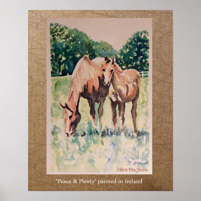 Poster Paz e abundância pintadas na Irlanda (Frente)