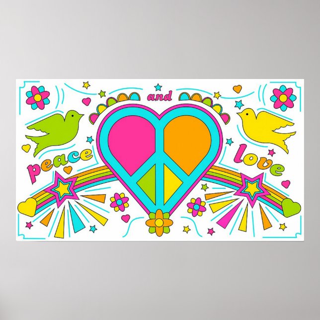 Poster Paz e Amor (Frente)