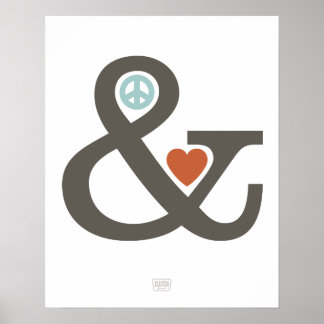 Poster Paz e Amor (Série Ampersand)