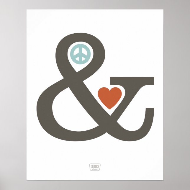 Poster Paz e Amor (Série Ampersand) (Frente)