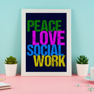 Poster Paz e Amor Trabalho Social