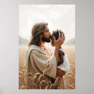Poster Paz em Cristo Jesus e Arte de Parede Cristã Infant