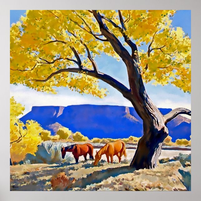 Poster "Paz em outubro" por Maynard Dixon (Frente)