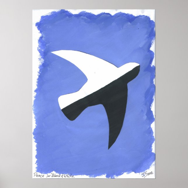 Poster Paz em Preto e Branco (Frente)