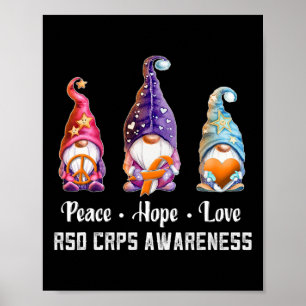 Poster Paz Esperança Ama Consciência dos Gnomos RSD CRPS