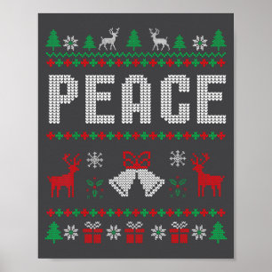 Poster Paz Eu Venho Em Paz Casal Combinando Ugly Christm