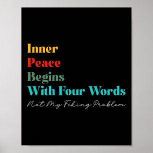 Poster Paz Interior Começa Com Quatro Palavras Meditar Ze