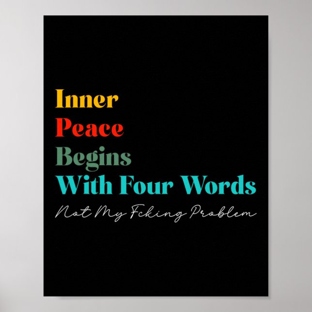 Poster Paz Interior Começa Com Quatro Palavras Meditar Ze (Frente)