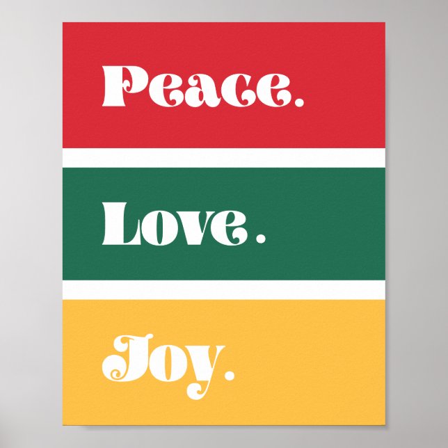 Poster Paz Moderna Ame Joy Natal (Frente)