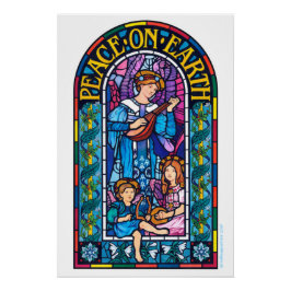 Póster Paz na Terra - poster de Natal manchado