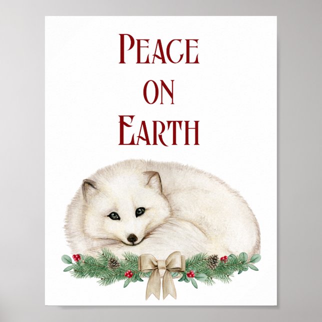 Poster Paz na Terra Raposa Branca de Férias (Frente)