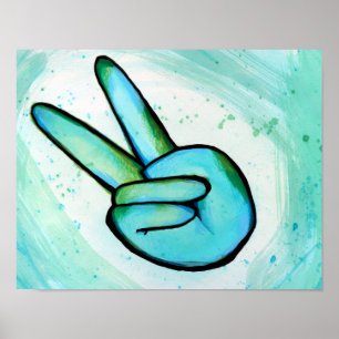 Poster Paz no Dia da Paz Sinais de Arte Pacífica