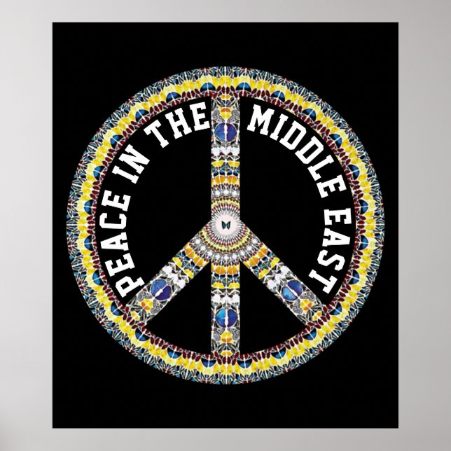 POSTER PAZ NO MÉDIO ORIENTE - MANTEIGA GEOMÉTRICA (Frente)