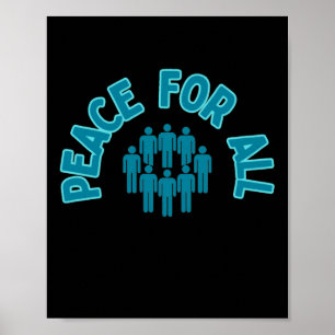 Poster Paz Para Todos Os Autoadesivos Um Mundo