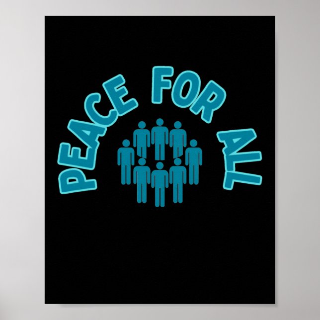 Poster Paz Para Todos Os Autoadesivos Um Mundo (Frente)
