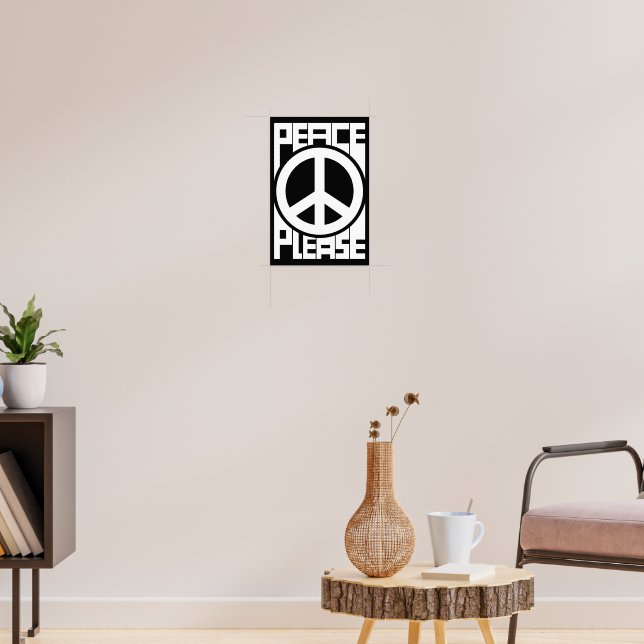 Poster Paz Por Favor Letra Branca (Sala de Estar 3)