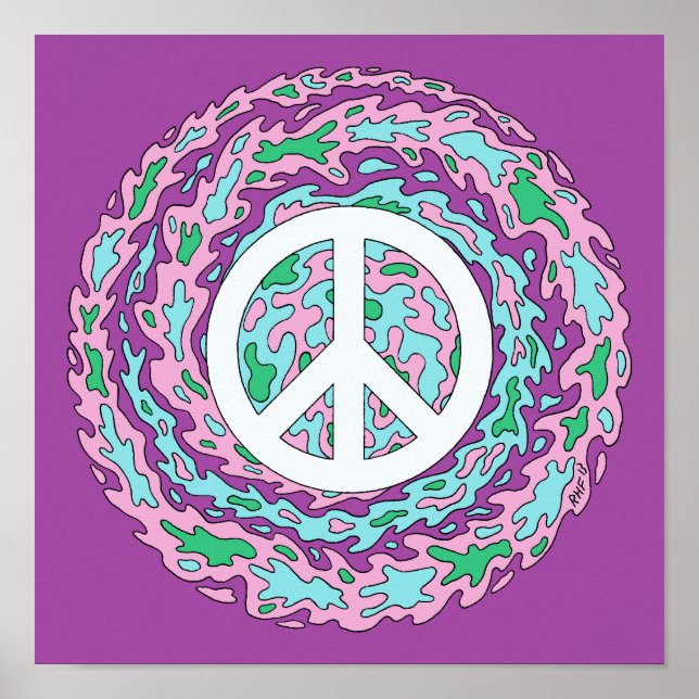Póster Paz Psicodélica (Frente)
