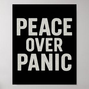 Poster Paz Sobre Pânico. Estática, Vintage, Motivacional,