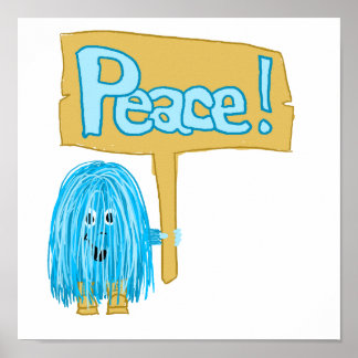 Póster Paz Teal