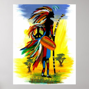 Póster Paz Tribal