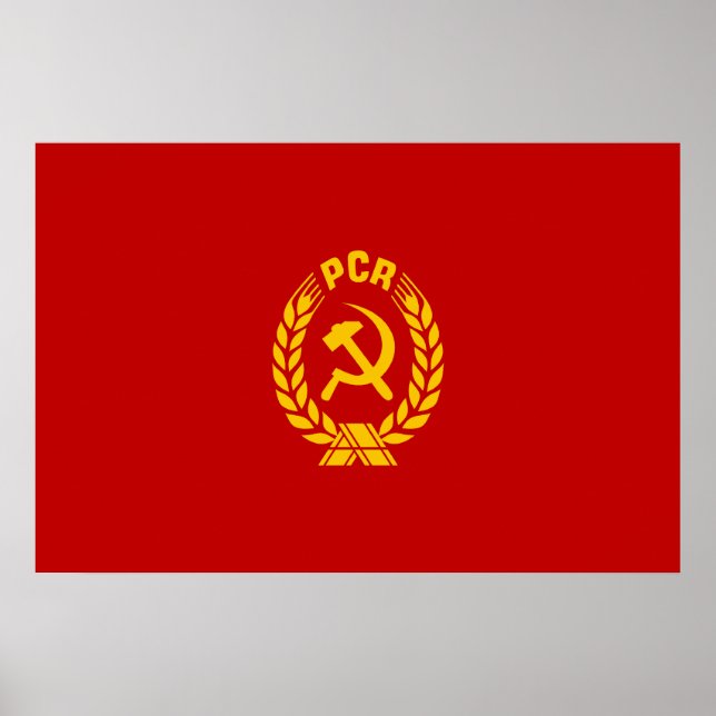 Póster Pcr, bandeira da Romênia (Frente)