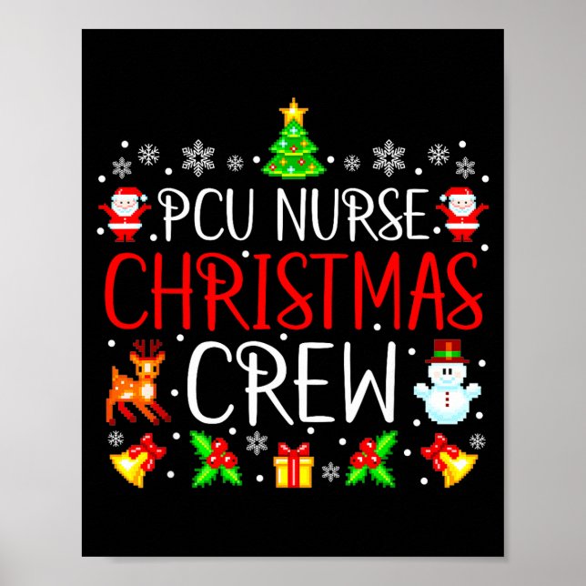 Poster Pcu Nurse Christmas Crew Matching Xmas  (Frente)