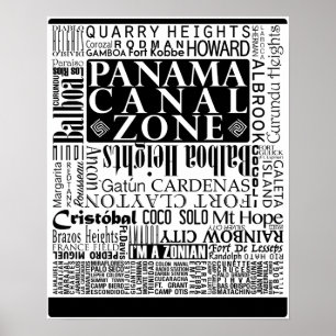 Poster PCZ - Lugar da zona do canal do Panamá com beira