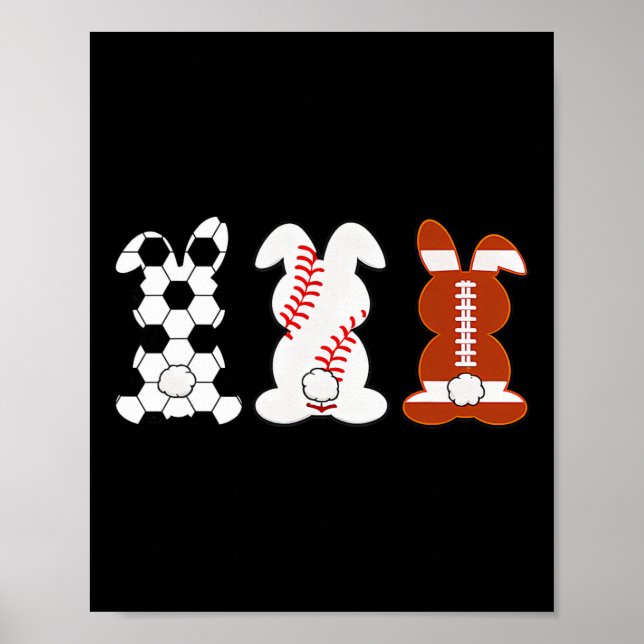 Poster Pé de Coelho Vender Esporte Dia de Páscoa Divertid (Frente)