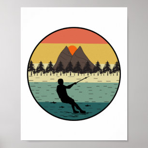 Poster Pé descalço-descalço esqui-água Esporte a motor