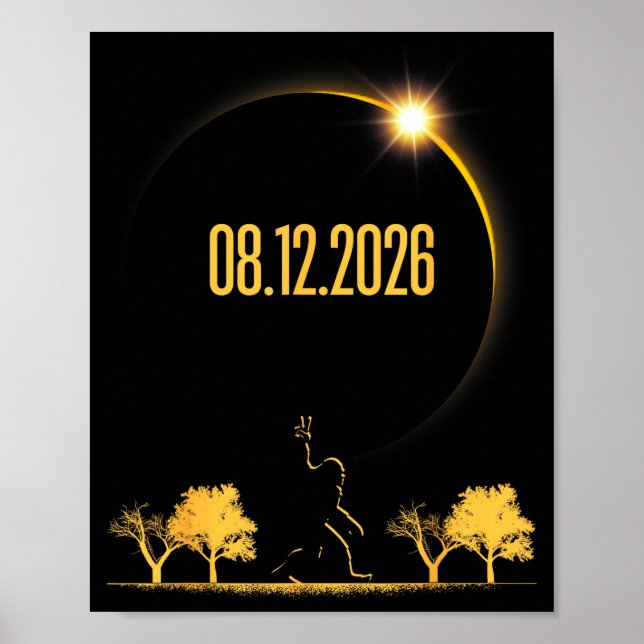 Poster Pé-grande 08.12.26 Eclipse Total do Sol 2026  (Frente)