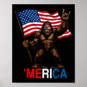 Poster Pé-grande américa rocha bandeira americana patriót