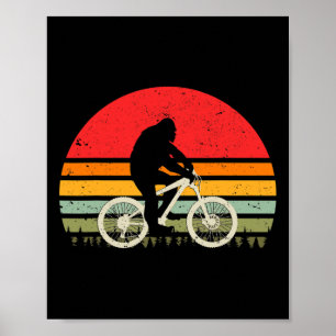 Poster Pé Grande Andando de Bicicleta Mtb Ciclismo Bicicl