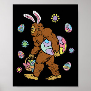 Poster Pé Grande Caça De Ovos Na Páscoa Coelhinhos Primav
