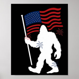 Poster Pé Grande Com Bandeira Americana Engraçado 4 De Ju