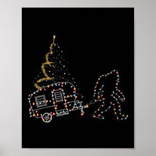 Poster Pé Grande Com Carro De Acampamento No Natal Leve