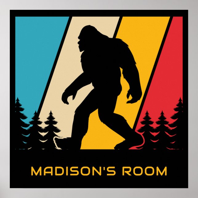 Poster Pé-Grande de Texto Personalizado (Frente)