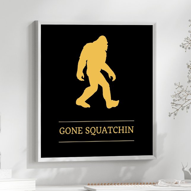 Póster Pé Grande Engraçado Desaparecido Sasquatch (Criador carregado)