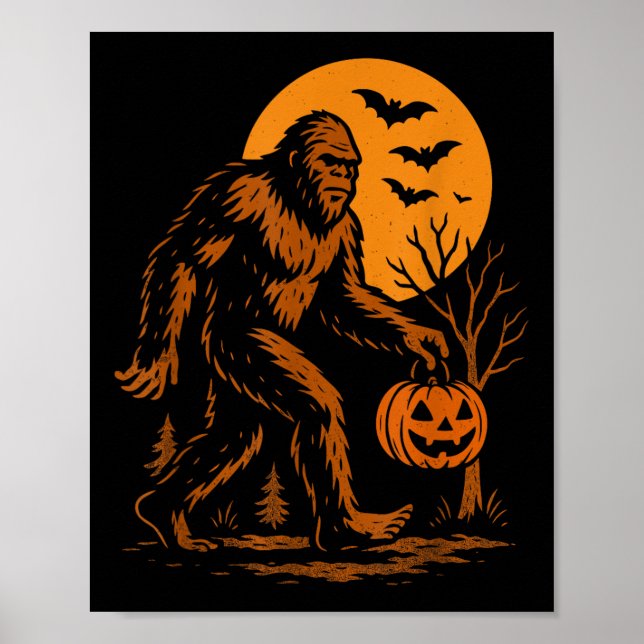 Poster Pé Grande Halloween Sasquatch  (Frente)