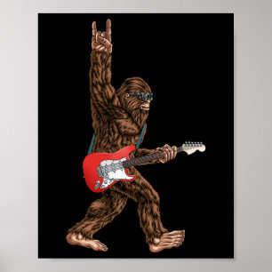 Poster Pé Grande Jogando Uma Pedra Elétrica De Violão Em 