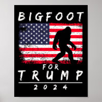 Pé Grande Para Trump - Vote Trump Sasquatch Engraç