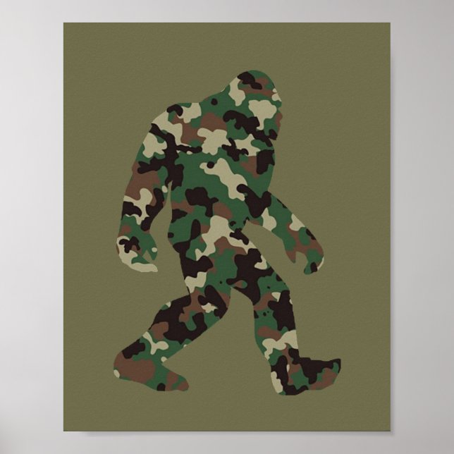 Poster Pé Grande Sasquatch Camo (Frente)